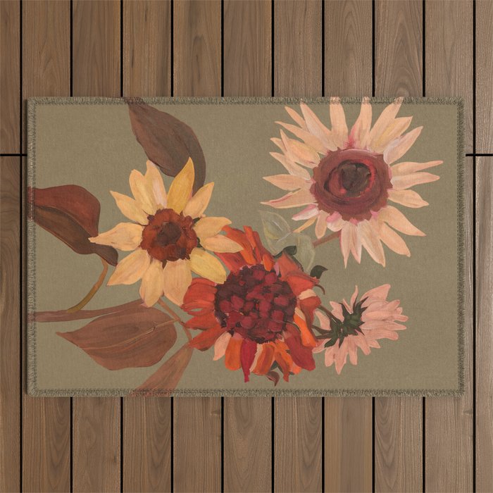 Sunflowers Moment Outdoor Rug Gallery Image 1