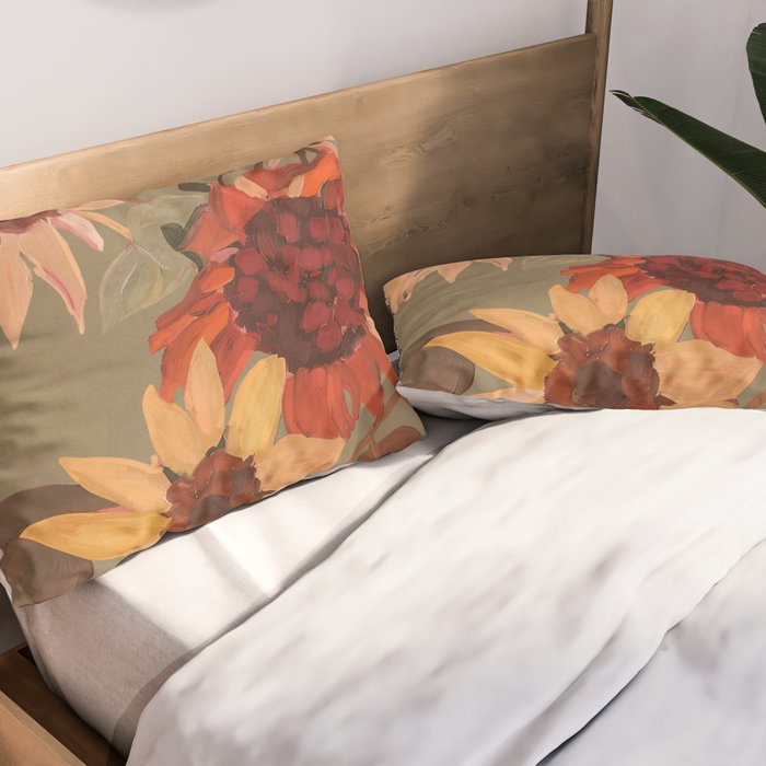 Sunflowers Moment Pillow Sham Gallery Image 2