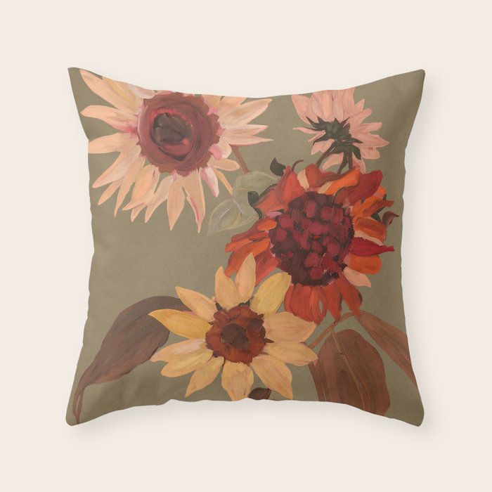 Sunflowers Moment Throw Pillow Gallery Image 6