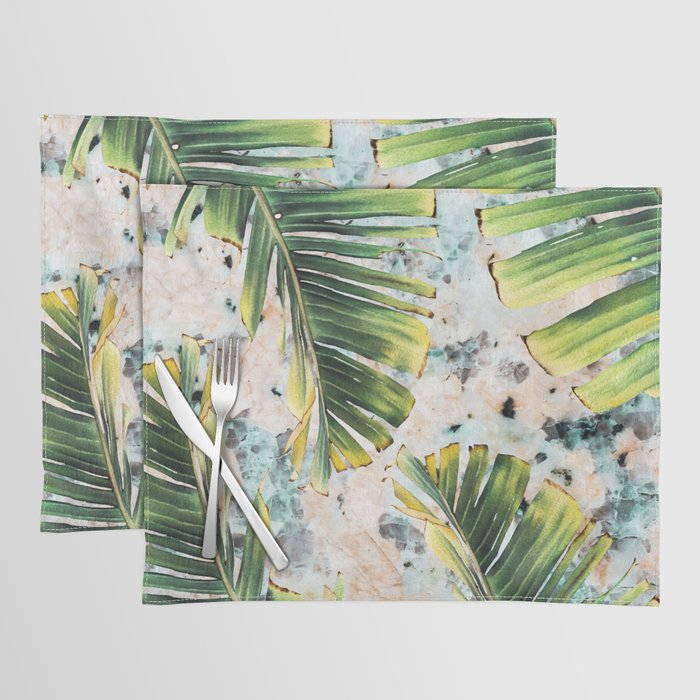 Palm leaf on marble 01 Placemat Gallery Image 1