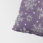 Vintage Christmas Silver snowflakes plum purple Pillow Sham Gallery Image 4