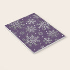 Vintage Christmas Silver snowflakes plum purple Notebook Gallery Image 3