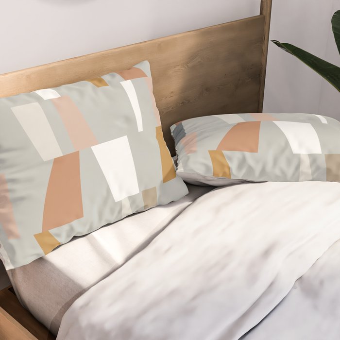Neutral Geometric 01 Pillow Sham Gallery Image 2