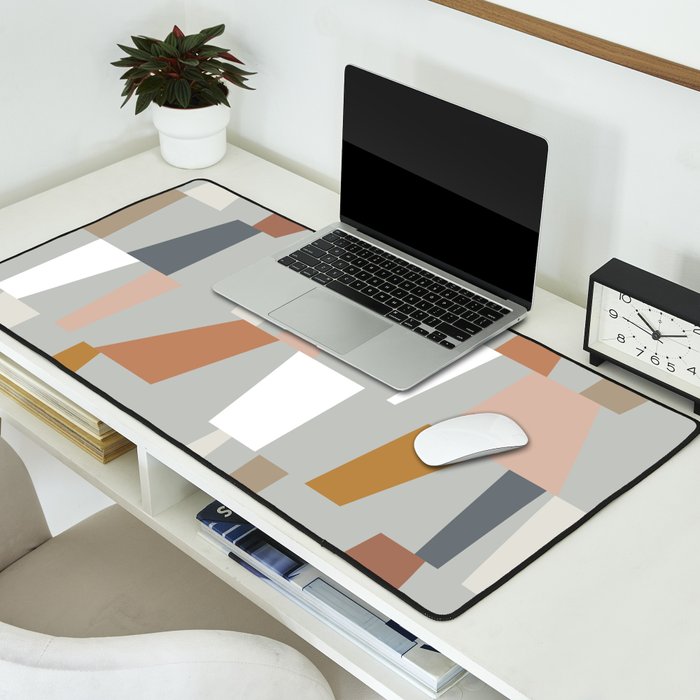 Neutral Geometric 01 Desk Mat Gallery Image 2