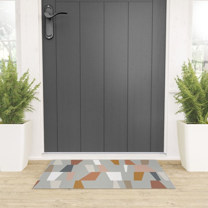 Neutral Geometric 01 Welcome Mat Gallery Image 3