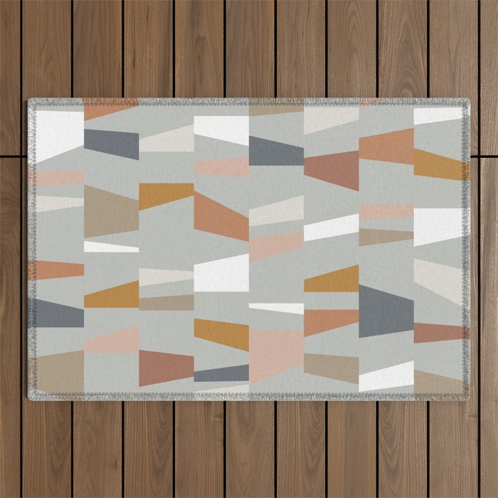 Neutral Geometric 01 Outdoor Rug Gallery Image 1