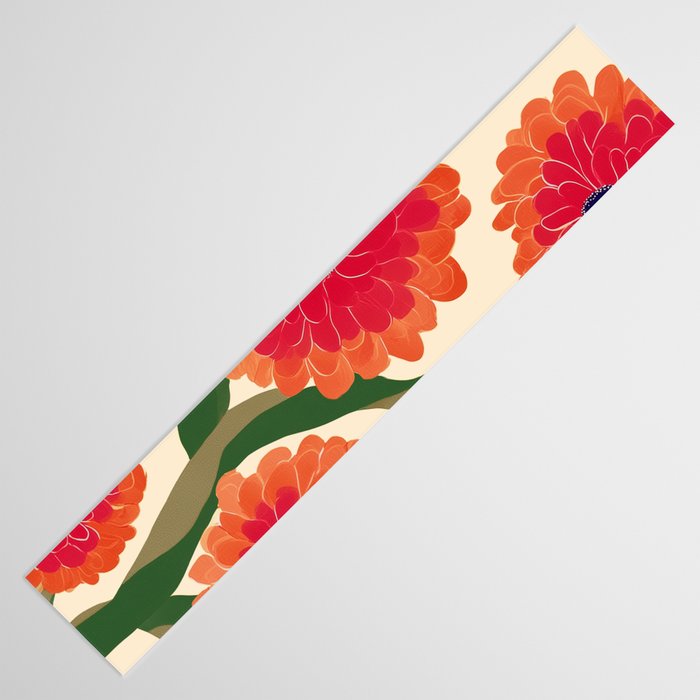 Red Zinnias Table Runner Gallery Image 3