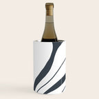 Bold Boho Art Nouveau Floral 3.2 ochre, teal blue, white Wine Chiller Gallery Image 1