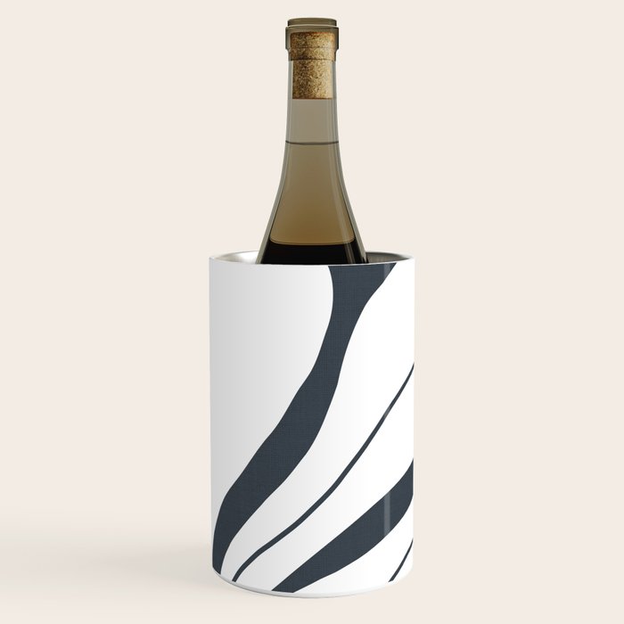 Bold Boho Art Nouveau Floral 3.2 ochre, teal blue, white Wine Chiller Gallery Image 1