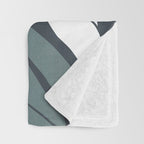 Bold Boho Art Nouveau Floral 3.2 ochre, teal blue, white Throw Blanket Gallery Image 3