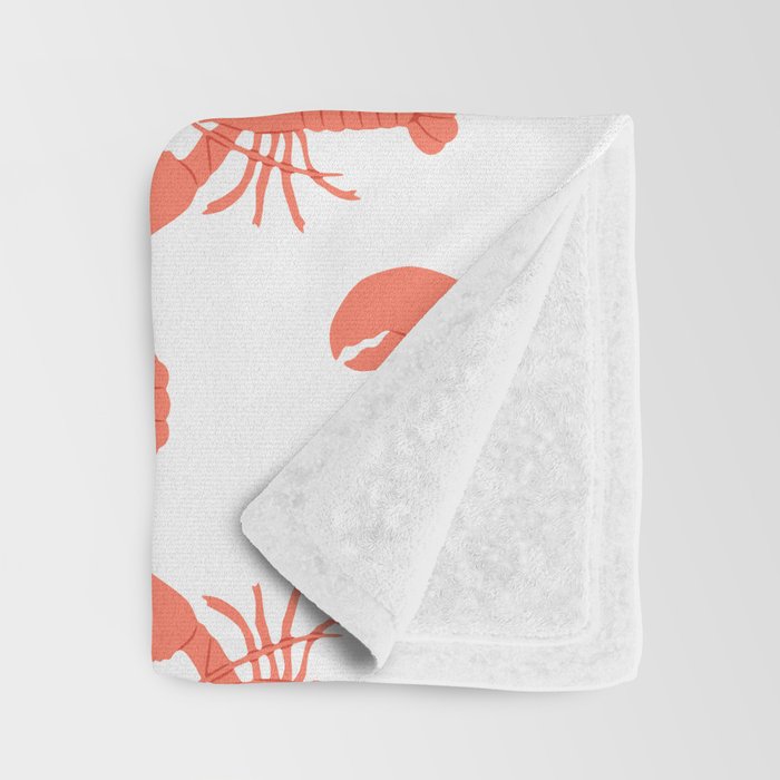 Red lobster sea food animal cartoon pattern Throw Blanket Gallery Image 3