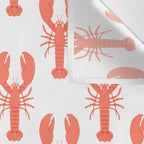 Red lobster sea food animal cartoon pattern Wall Tapestry Gallery Image 3