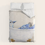 Blue Jay Bird Bath Clawfoot Tub Comforter Gallery Image 6