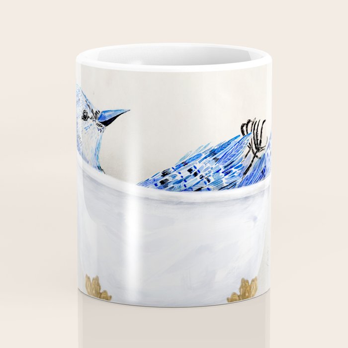 Blue Jay Bird Bath Clawfoot Tub Coffee Mug Gallery Image 4