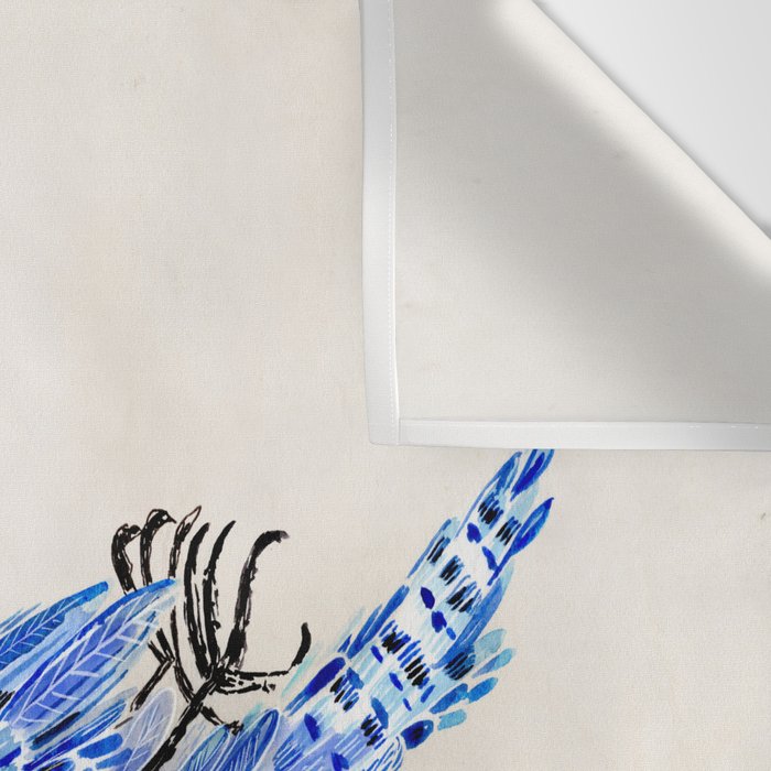 Blue Jay Bird Bath Clawfoot Tub Wall Tapestry Gallery Image 3