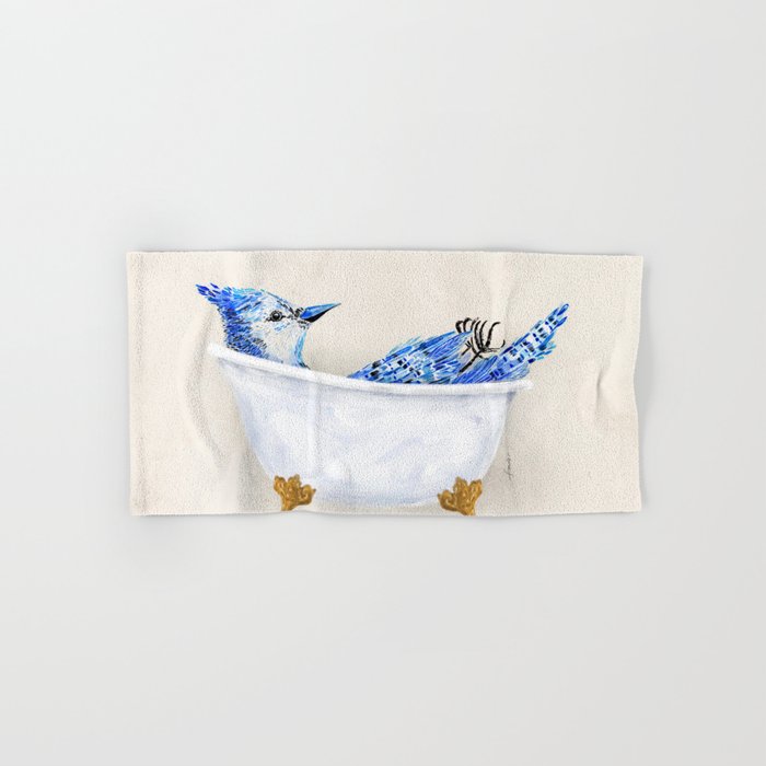 Blue Jay Bird Bath Clawfoot Tub Bath Towel Gallery Image 1