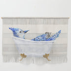 Blue Jay Bird Bath Clawfoot Tub Wall Hanging Gallery Image 1