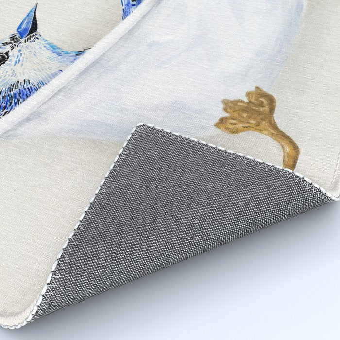 Blue Jay Bird Bath Clawfoot Tub Rug Gallery Image 4