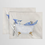 Blue Jay Bird Bath Clawfoot Tub Placemat Gallery Image 1