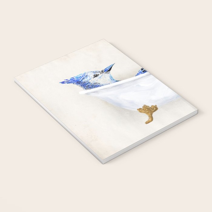 Blue Jay Bird Bath Clawfoot Tub Notebook Gallery Image 3