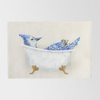 Blue Jay Bird Bath Clawfoot Tub Rug Gallery Image 2