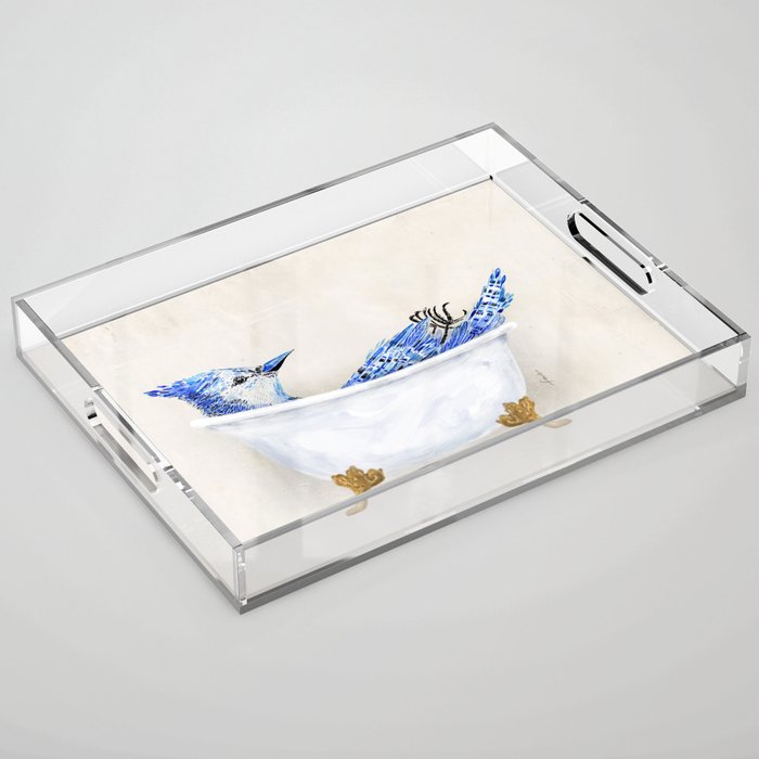 Blue Jay Bird Bath Clawfoot Tub Acrylic Tray Gallery Image 1