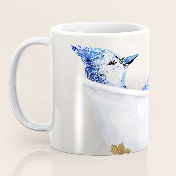Blue Jay Bird Bath Clawfoot Tub Coffee Mug Gallery Image 3