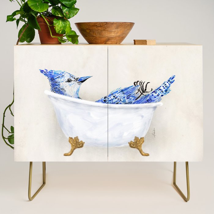 Blue Jay Bird Bath Clawfoot Tub Credenza Gallery Image 1