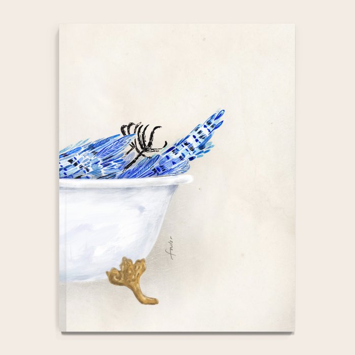 Blue Jay Bird Bath Clawfoot Tub Notebook Gallery Image 4