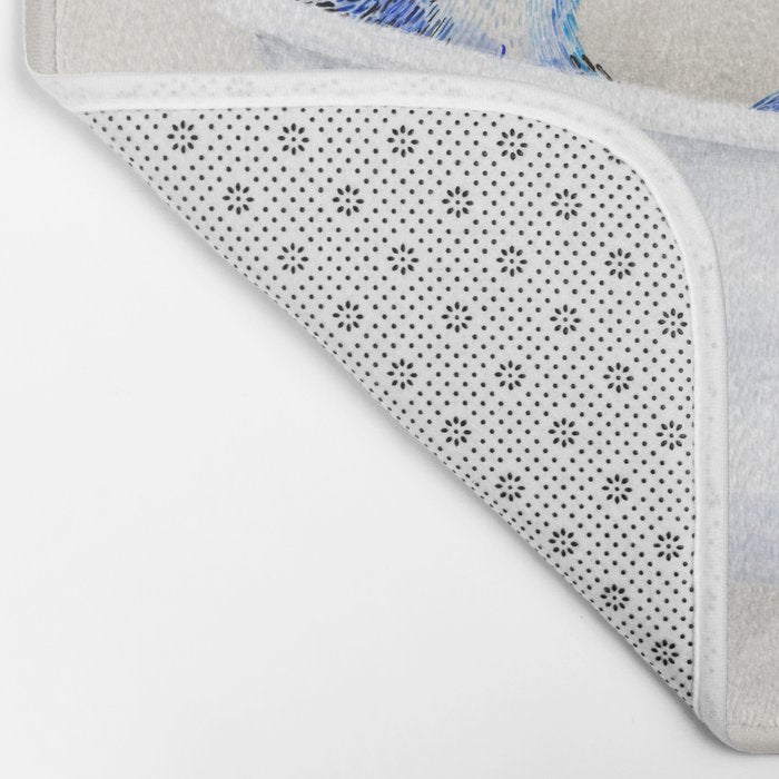 Blue Jay Bird Bath Clawfoot Tub Bath Mat Gallery Image 2