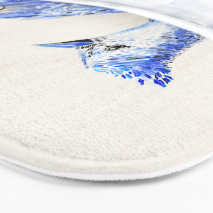 Blue Jay Bird Bath Clawfoot Tub Bath Mat Gallery Image 3