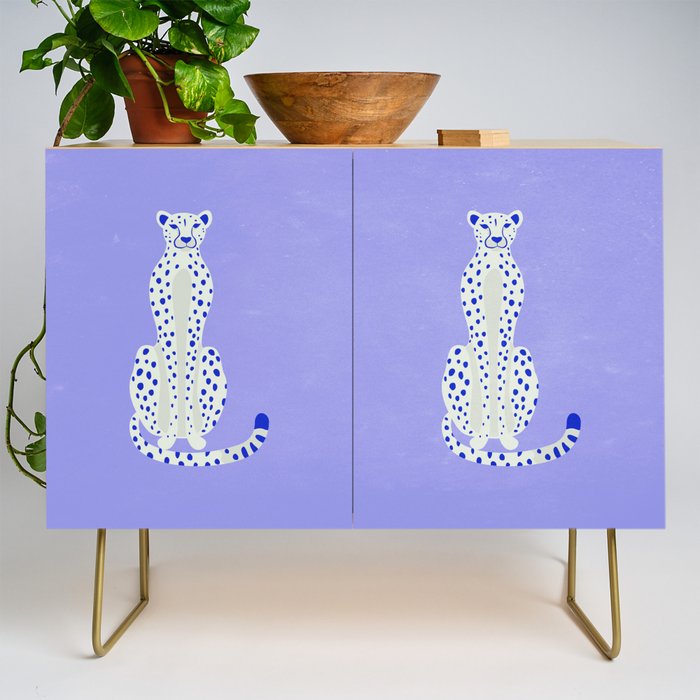 Periwinkle Cheetah Credenza Gallery Image 1