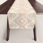 Southern Western Boho Geo  Americana Rug  ivory soft pink Table Runner Gallery Image 1