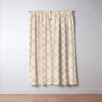 Southern Western Boho Geo  Americana Rug  ivory soft pink Window Curtain Gallery Image 3