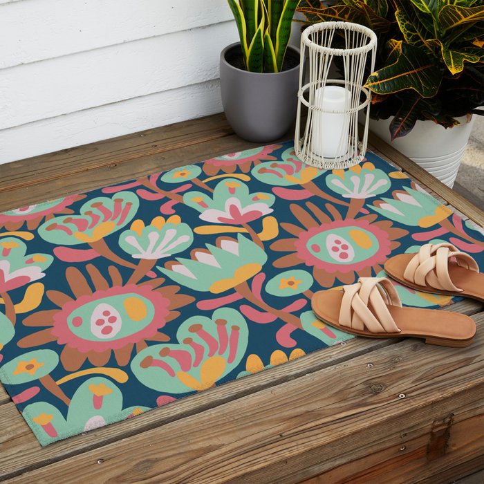 Meadow with flowers Outdoor Rug Gallery Image 2