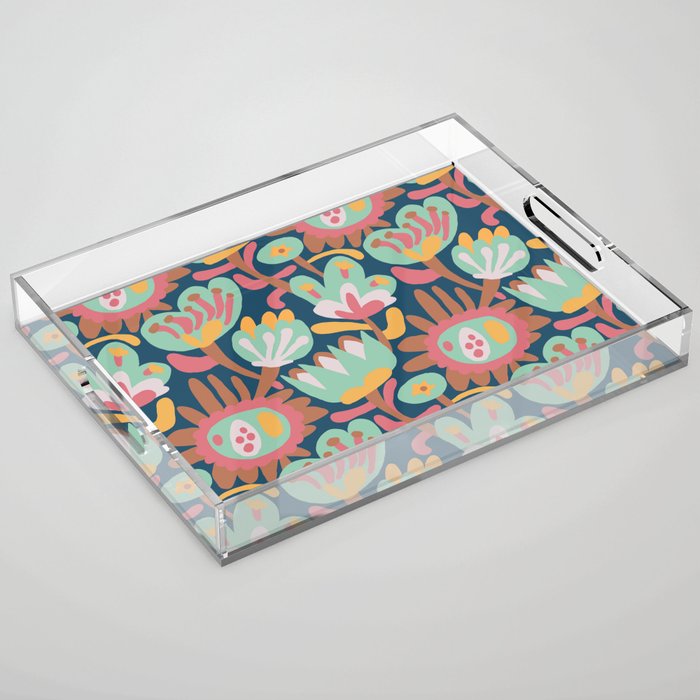 Meadow with flowers Acrylic Tray Gallery Image 1
