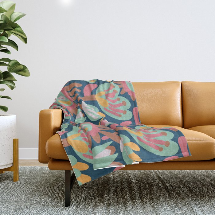 Meadow with flowers Throw Blanket Gallery Image 1