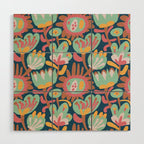 Meadow with flowers Wood Wall Art Gallery Image 1