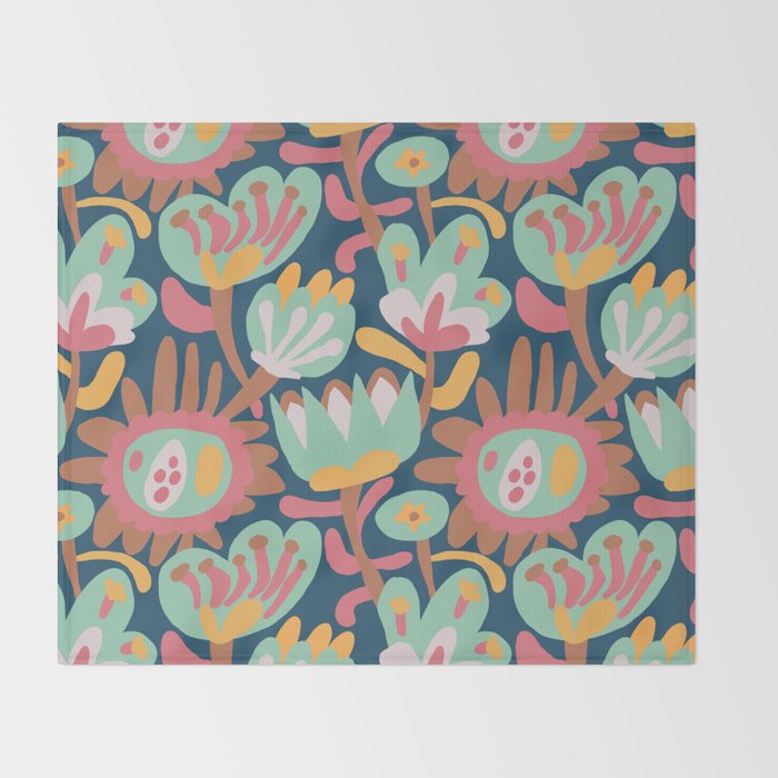 Meadow with flowers Throw Blanket Gallery Image 2