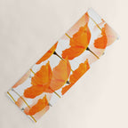 Orange Poppies On A White Background #decor #society6 #buyart Yoga Mat Gallery Image 1