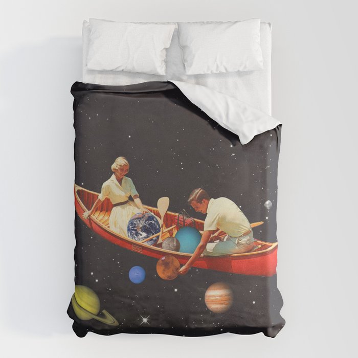 Big Bang Generation - A romantic boat ride amongst planets & stars in space Duvet Cover Gallery Image 6