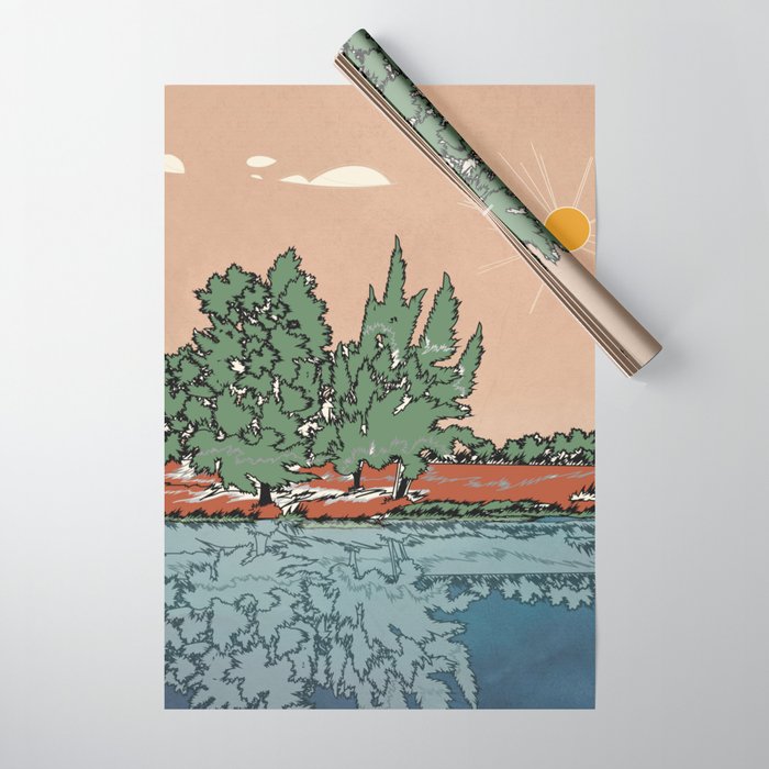 Colorful Wild Landscape 2 Wrapping Paper Gallery Image 1