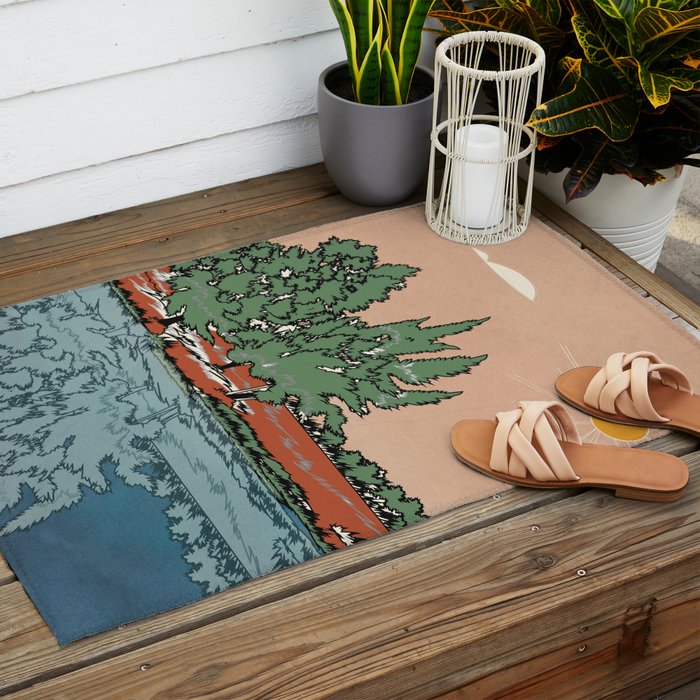 Colorful Wild Landscape 2 Outdoor Rug Gallery Image 2