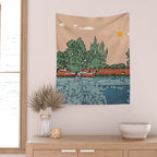 Colorful Wild Landscape 2 Wall Tapestry Gallery Image 2
