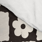 Retro Flower Checker in Black&White Comforter Gallery Image 4