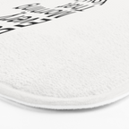 Decide Every Morning That You're in a Good Mood by The Motivated Type in Black and White Bath Mat Gallery Image 3