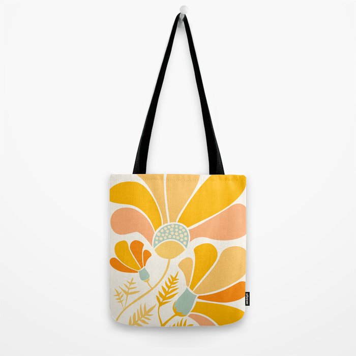Summer Wildflowers in Golden Yellow Tote Bag Gallery Image 2