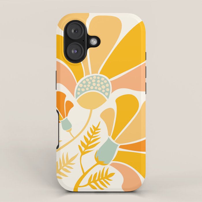 Summer Wildflowers in Golden Yellow iPhone Case Gallery Image 1