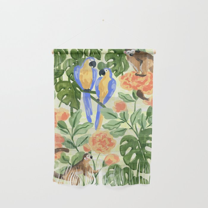 Monkeys and Parrots Wall Hanging Gallery Image 1