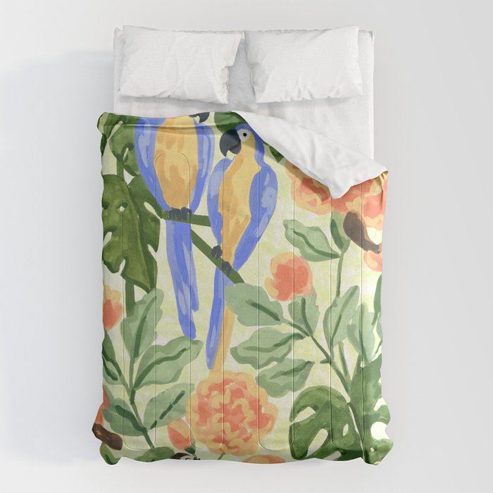 Monkeys and Parrots Comforter Gallery Image 1